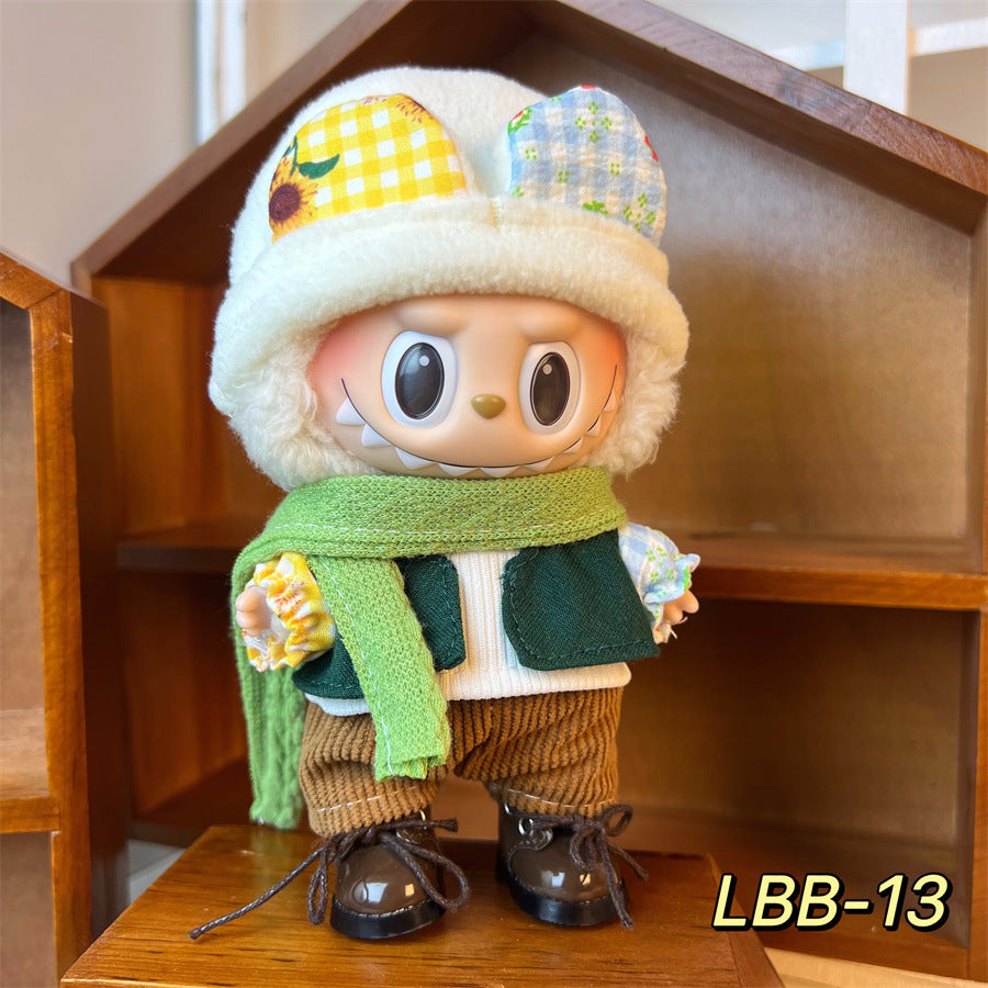 Ropa Divertida para Labubu de 17 cm – Accesorios con Diseños Tiernos para Muñecas (Muñeca no incluida)